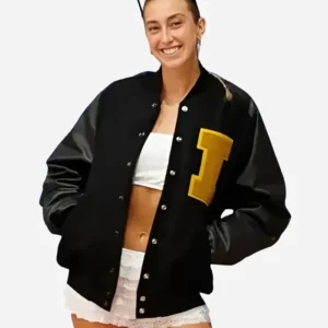 Shop WNBA Community Award Washington Mystics Lucy Olsen Black Lettermen Varsity Jacket