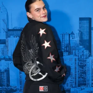Shop WNBA Gabriela Jaquez Leadership Award Gabriela Sky Free The Youth Black Track Jacket On Sale