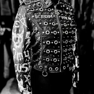 Shop WWE SummerSlam 2026 Minnesota Paige Saraya Bevis Black Leather Studded Jacket