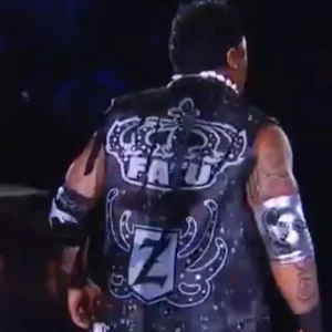 Shop WWE Zilla Fatu NXT 2026 Black Leather Vest On Sale
