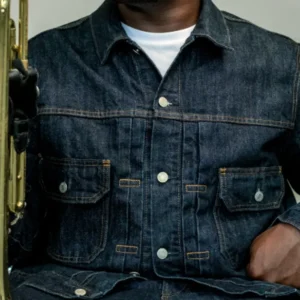 Southern University x Gap Human Jukebox Dark Blue Denim Jacket On Sale