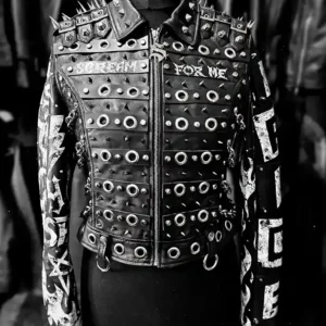 Summerslam 2026 Paige Black Leather Studded Jacket