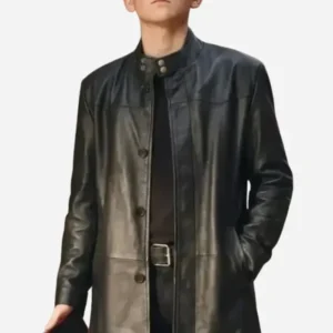 TV Series Tyler Trying S05 Cooper Turner Black Leather Trench Coat