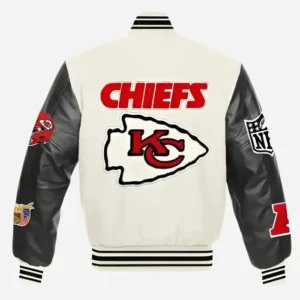 Taylor Swift NFL Kansas City Chiefs Black & White Letterman Varsity Jacket For Sale