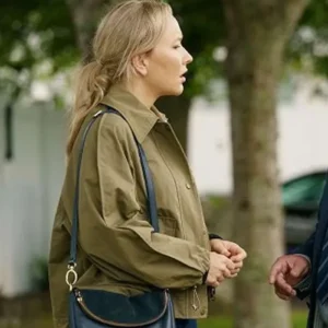 The Brokenwood Mysteries Kristin Sims Green Jacket Side Look