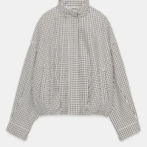 The Only Way Is Essex S37 Courtney Green Black & White Checkered Bomber Jacket