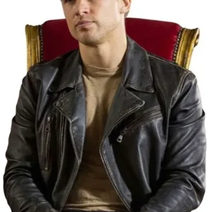 The Royals S03 Black Biker Leather Jacket