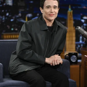 The Tonight Show Jacket Starring Jimmy Fallon 2026 Elliot Page Black Jacket