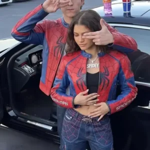Tom Holland And Zendaya Spider-Man Leather Jacket