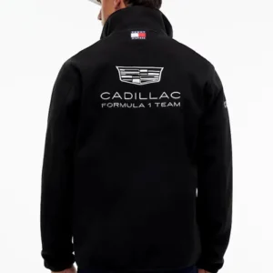 Tommy Hilfiger Black Cadillac F1 Team Fleece Full-Zip Jacket