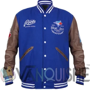 Toronto Blue and Brown blue jays letterman jacket Sale