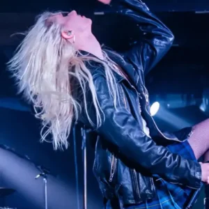 Underworld Concert Taylor Momsen Biker Jacket Side Look
