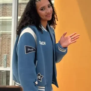 WNBA All-Star Game 2026 Azzi Fudd Custom Coach Blue Wool Varsity Jacket