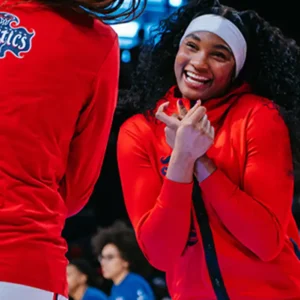 Washington Mystics Kiki Iriafen Red Full-Zip Jacket