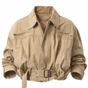 XO Kitty S03 Anna Cathcart Beige Jacket Front