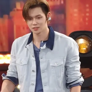 Yeonjun Good Morning America Grey Denim Jacket