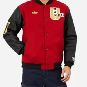 Adidas MUFC Red Varsity Jacket