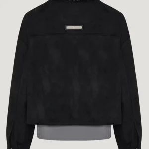 Adidas Originals 3S Deluxe W Suede Leather Zip Up Black Jacket On Sale