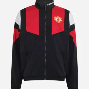 Adidas x Manchester United 2026 EQT Black Zip-Up Track Jacket On Sale