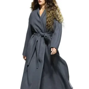 Adria Arjona Vogue World Milano Grey Coat