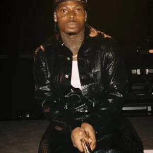 Asake aka MM 2026 Black Leather Jacket