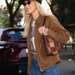 Bella Hadid 2026 UGG Season Brown Jacket