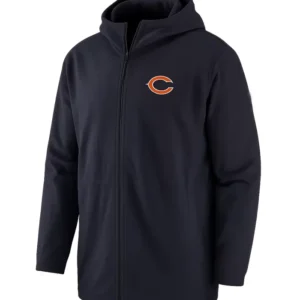Ben Johnson Chicago Bears Navy Blue Hooded Parachute Jacket
