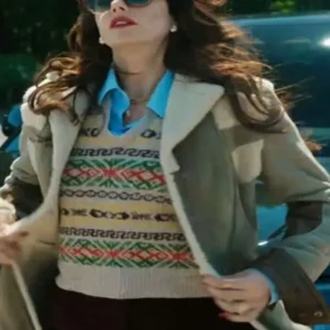 Benedetta Porcaroli TV Series The Gentlemen S02 Bella Soranza De Parma Green Suede Coat