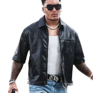 Braelon Allen Black Leather Jacket
