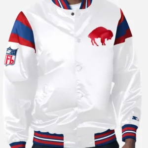 Buffalo Bills Throwback Starter Satin Varsity Jacket