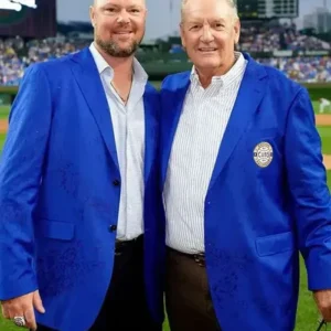 Chicago Cubs HOF Ceremony 2026 Blue Jacket