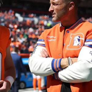 Denver Broncos 2026 Tim Tebow Unisex Leather Sleeves Orange and White Wool Varsity Jacket