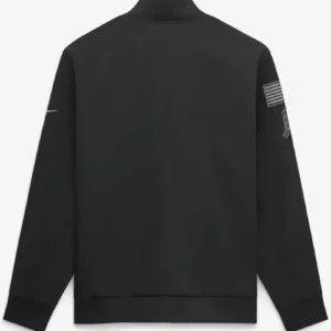 Detroit Lions Nike 2026 Salute to Service Sideline Full-Zip Black Bomber Jacket
