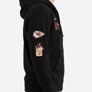 Disney x Champion Chiefs Big Bad Wolf Graphics Black Full-Zip Hoodie On Sale