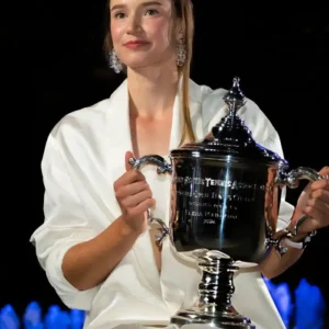 Elena Rybakina 2026 US Open White Satin Blazer On Sale