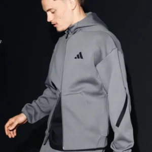 Everyday is Game Day Adidas Z.N.E Grey Hooded Jacket On Sale