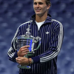 Final 2026 Winner Alexander Zverev Adidas Originals Firebird Pinstripe Track Jacket On Sale
