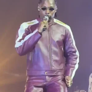 God We Trust Tour Asake Leather Jacket