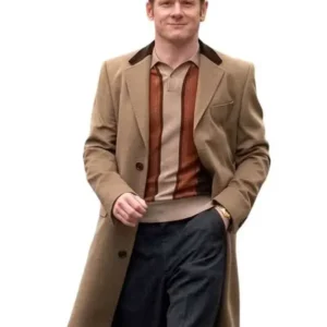Ink 2026 Larry Lamb Brown Wool Coat