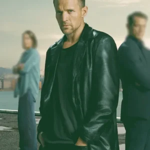 Jo Nesbo’s Detective Hole Tobias Santelmann Black Leather Jacket
