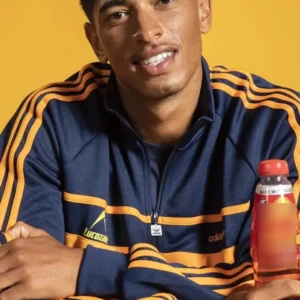 Jude Bellingham Lucozade Campaign Shoot Navy Blue Track Jacket On Sale