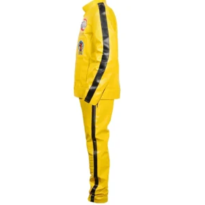 Kill Bill Leather Costume Suit Sides Look