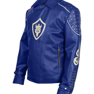 King Ben Descendants 2 Mitchell Hope Blue Leather Jacket On Sale