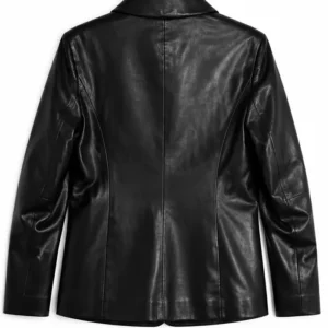 Kristen Johnston TV Series Leanne S02 Carol Black Leather Blazer On Sale