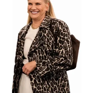 Kristen Johnston TV Series Leanne S2 Carol Printed Trench Coat On Sale