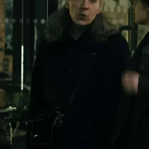 Kristin Scott Thomas TV Series Slow Horses Season 06 Diana Taverner Black Wool Coat On Sale