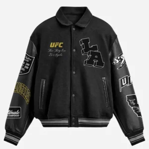 Los Angeles 2026 Ultimate Fighting Championship 331 Black Varsity Jacket