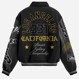 Los Angeles 2026 Ultimate Fighting Championship 331 Black Varsity Jacket On Sale