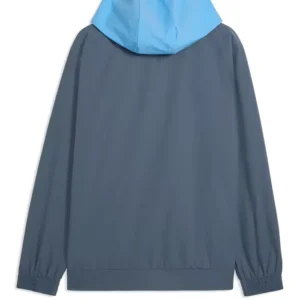 Manchester City 2026 Erling Haaland Blue Hooded Track Jacket On Sale