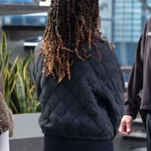 Mekia Cox The Rookie Nyla Harper Black Quilted Jacket On Sale